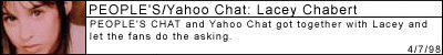 PEOPLE'S CHAT/Yahoo Chat: Lacey Chabert